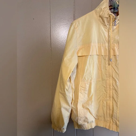 Catalina Vintage Track Windbreaker Jacket Yellow Gold Size Medium Lined - Picture 4 of 9